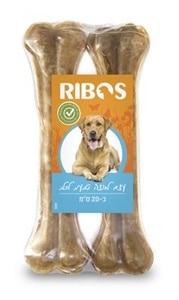 ריבוס זוג עצמות דחוסות ללעיסה לכלב גדול