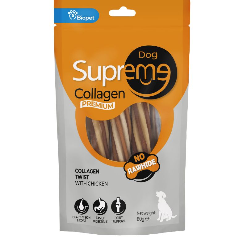 סופרים חטיף קולגן בצורת טוויסט לכלב