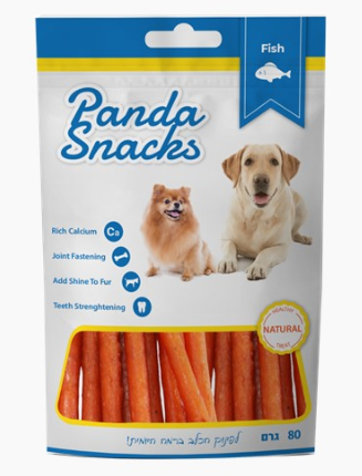 פנדה חטיף רך לכלב מקלות סלמון