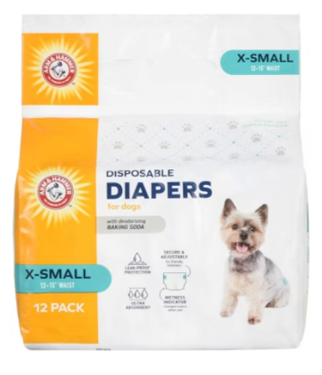 חיתולים לכלבים 12יח' - גודל לבחירה 