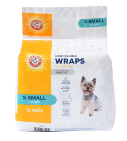 חיתולים לכלבים זכרים 12יח' - גודל לבחירה