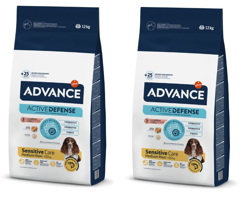 2 שקי אדוונס מזון יבש לכלב בוגר סלמון 12ק"ג כל שק
