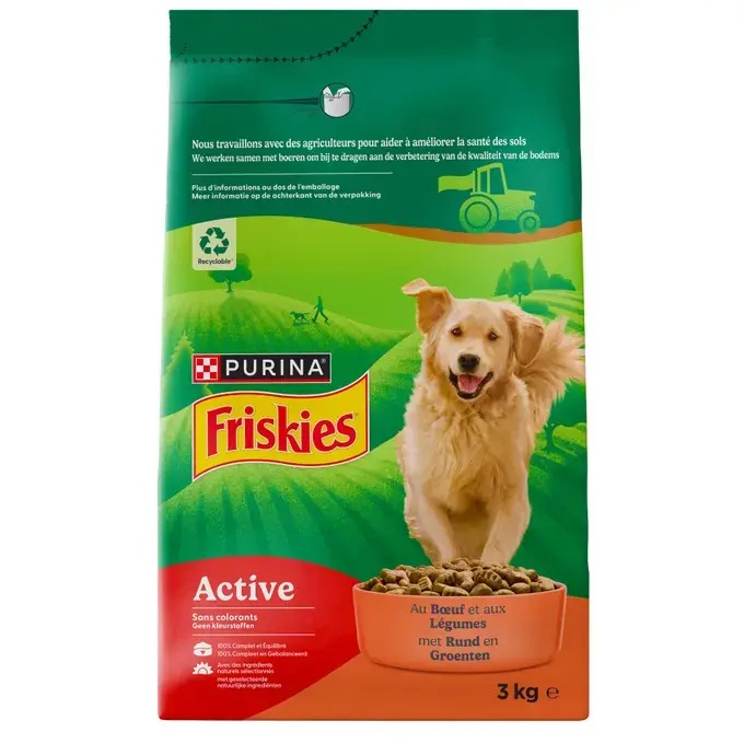 פריסקיז אקטיב - מזון יבש לכלב בקר וירקות