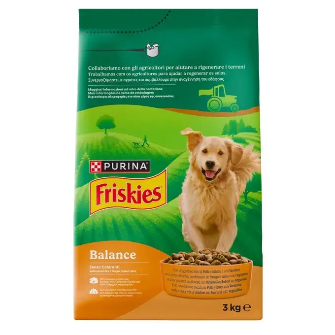 פריסקיז באלאנס - מזון יבש לכלב עוף, בקר וירקות 