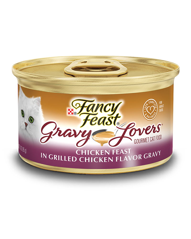 24 יחידות פנסי פיסט פורינה פחיות לחתול חתיכות עוף ברוטב עוף גריל עשיר