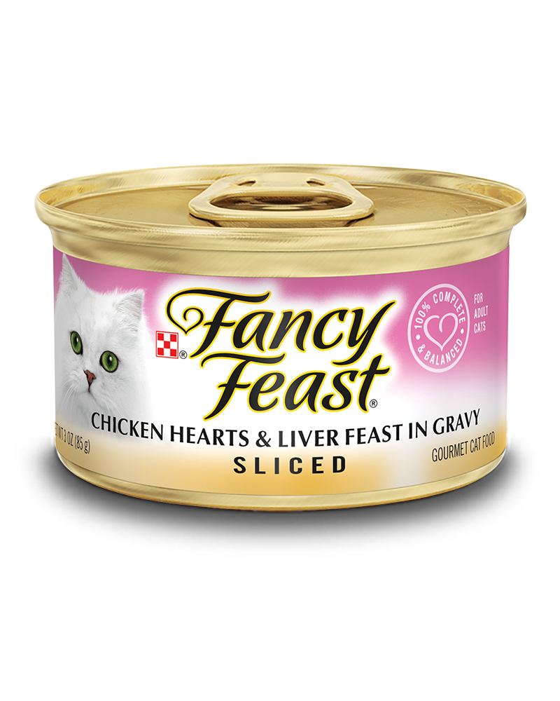 24 יחידות פנסי פיסט פורינה פחיות לחתול חתיכות לבבות עוף וכבד ברוטב