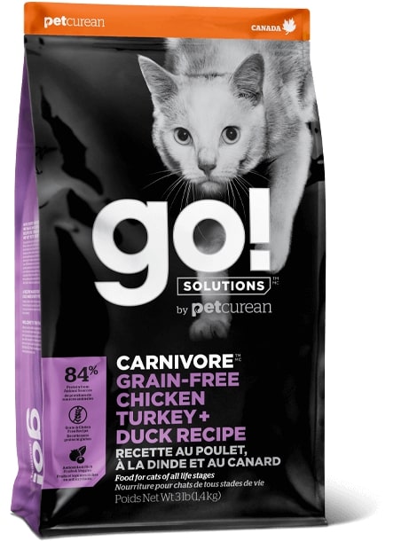 אוכל לחתולים Go! Carnivore Grain-Free Chicken & Turkey