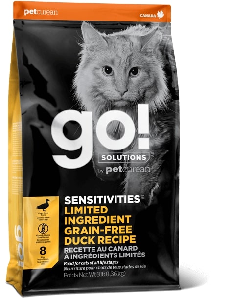 אוכל לחתולים Go! Sensitivities Limited Ingredient Grain Free Duck Recipe
