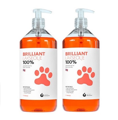 מארז 2 בקבוקי שמן סלמון לכלבים ולחתולים BRILLIANT