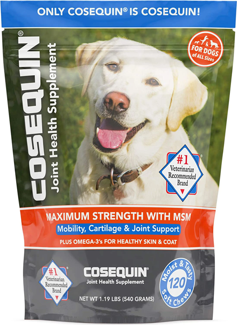תוסף מפרקים Cosequin Nutramax חטיפים לכלב, 120 יחידות