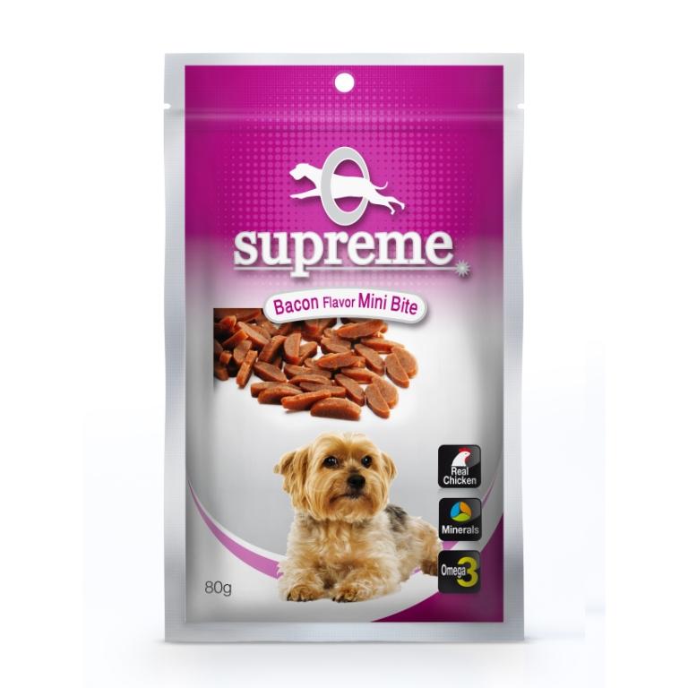 חטיף בשר לכלבים קטנים בטעם בייקון סופרים 