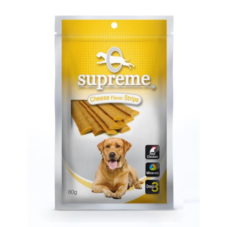 חטיף בשר עוף לכלבים בטעם גבינה סופרים 