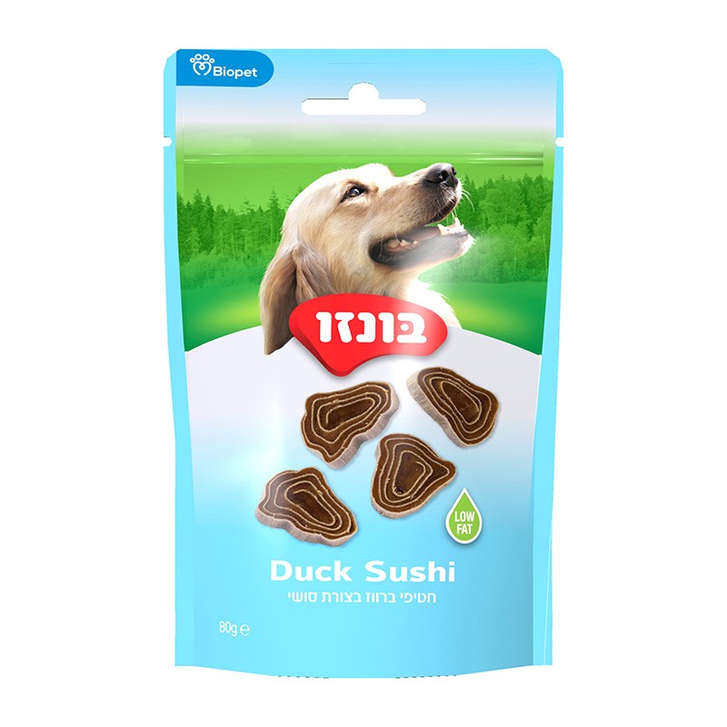 חטיף בונזו ברווז בצורת סושי 