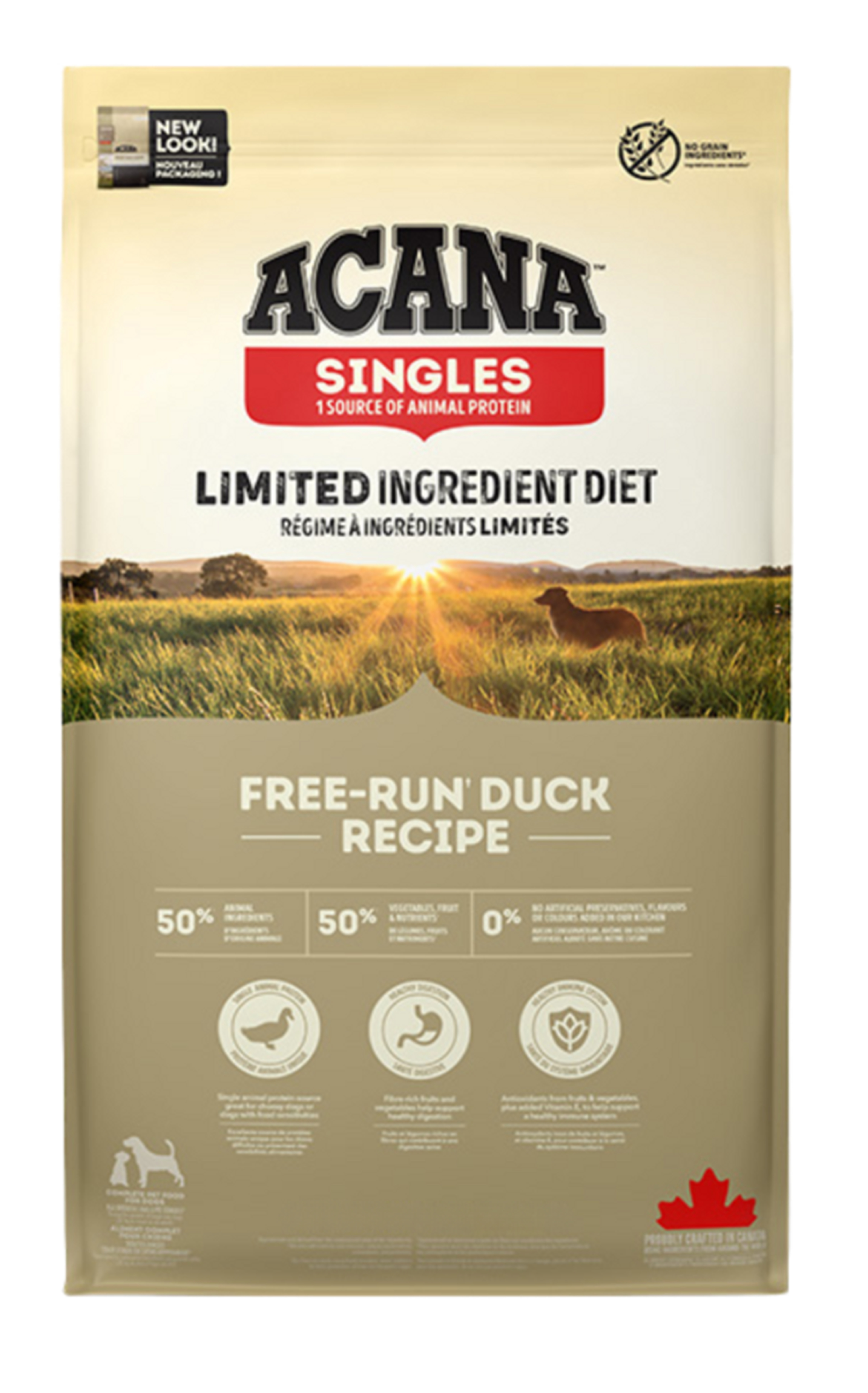 אקאנה מזון לכלב סינגלס ברווז