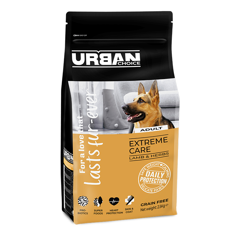 אורבן צ'ויס מזון לכלבים רגישים כבש וצמחי מרפא