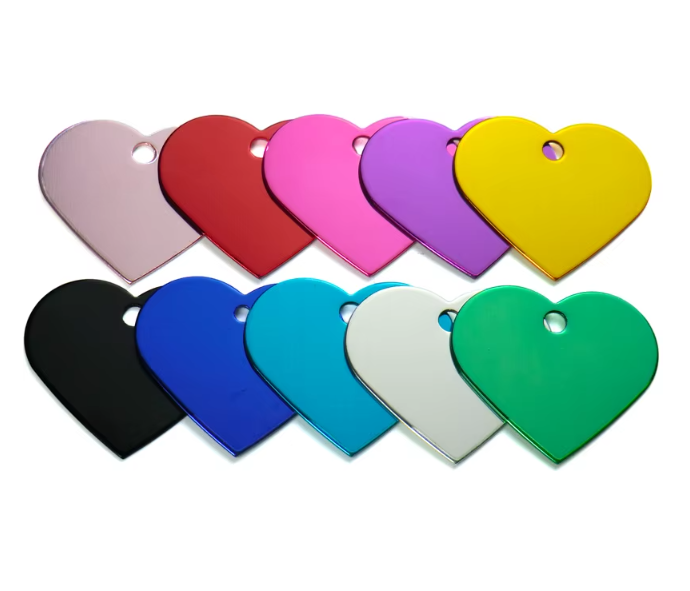 תג שם לכלב / חתול בצורת לב