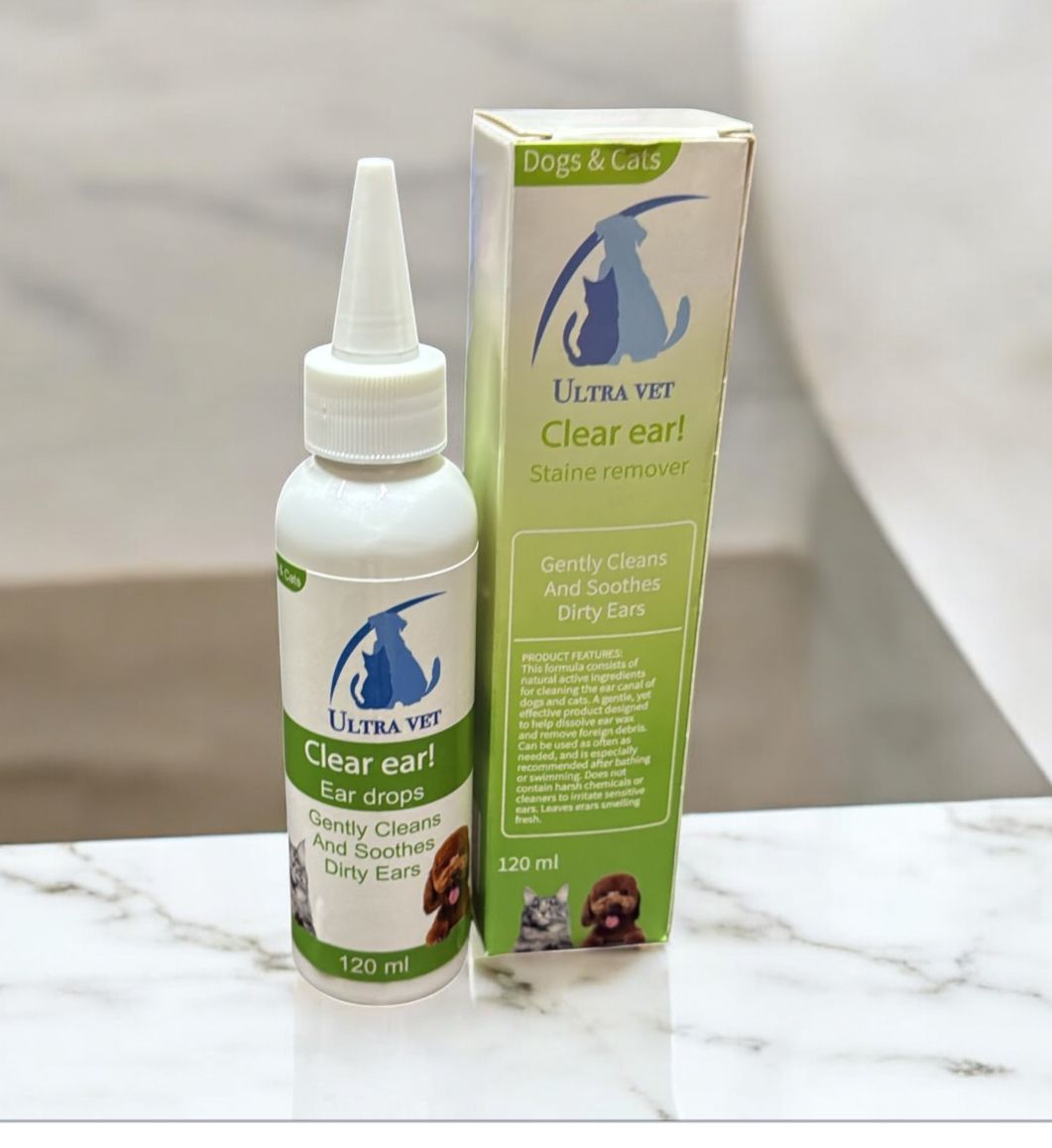 אולטרה וט נוזל שטיפה לאוזניים לכלבים וחתולים