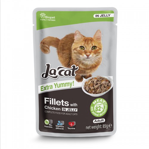 28 יח' פאוצ'ים לה-קט נתחונים עם עוף בג'לי