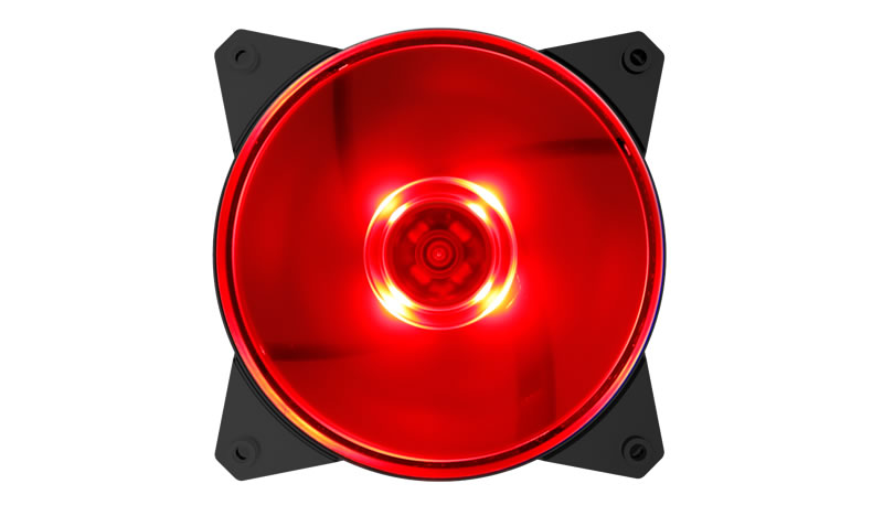 מאוורר למארז COOLER MASTER MF120L RED LED 120mm