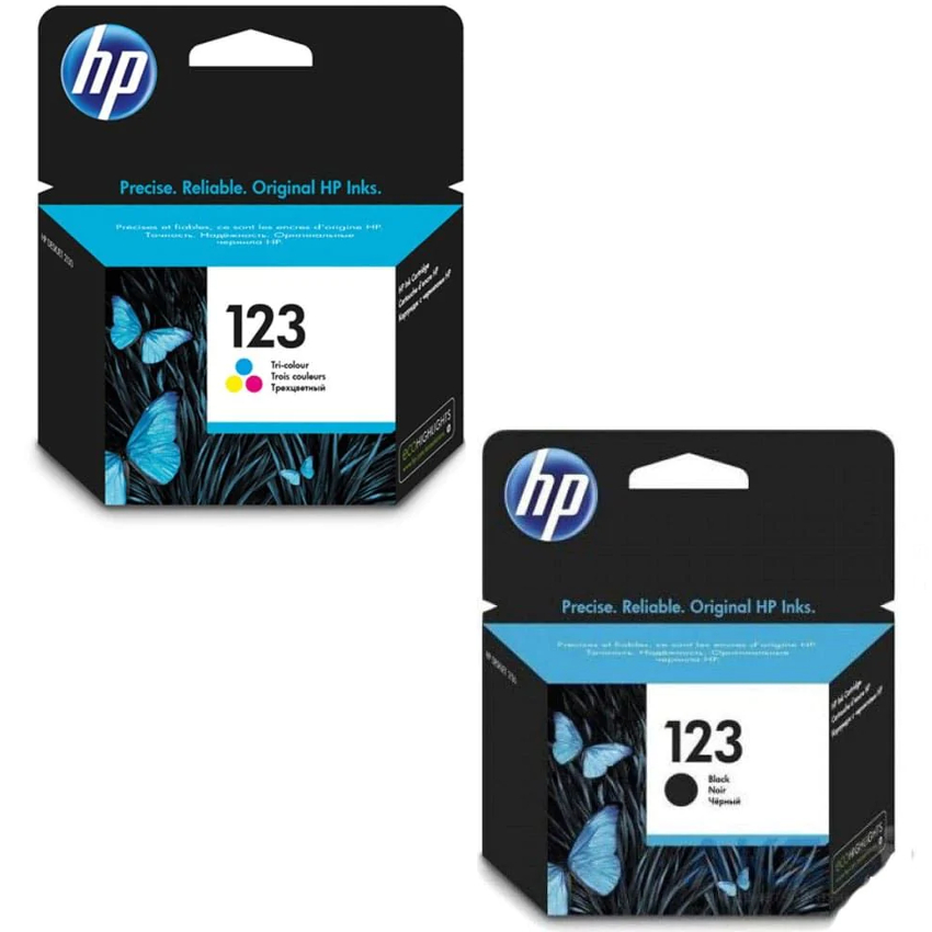 מארז ראשי דיו 123 שחור וצבעוני מקורי HP