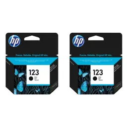 מארז זוג ראשי דיו 123 צבע שחור מקורי HP