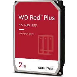 דיסק פנימי WD Red Plus NAS 2TB HDD 5400RPM 256MB Cache SATA III