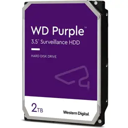 דיסק קשיח פנימי לנייח WD 2TB Purple 5400rpm 64MB 3.5 SATA III