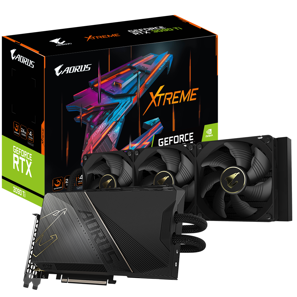 כ. מסך קירור נוזלי Gigabyte Geforce RTX 3090TI Xtreme Waterforce