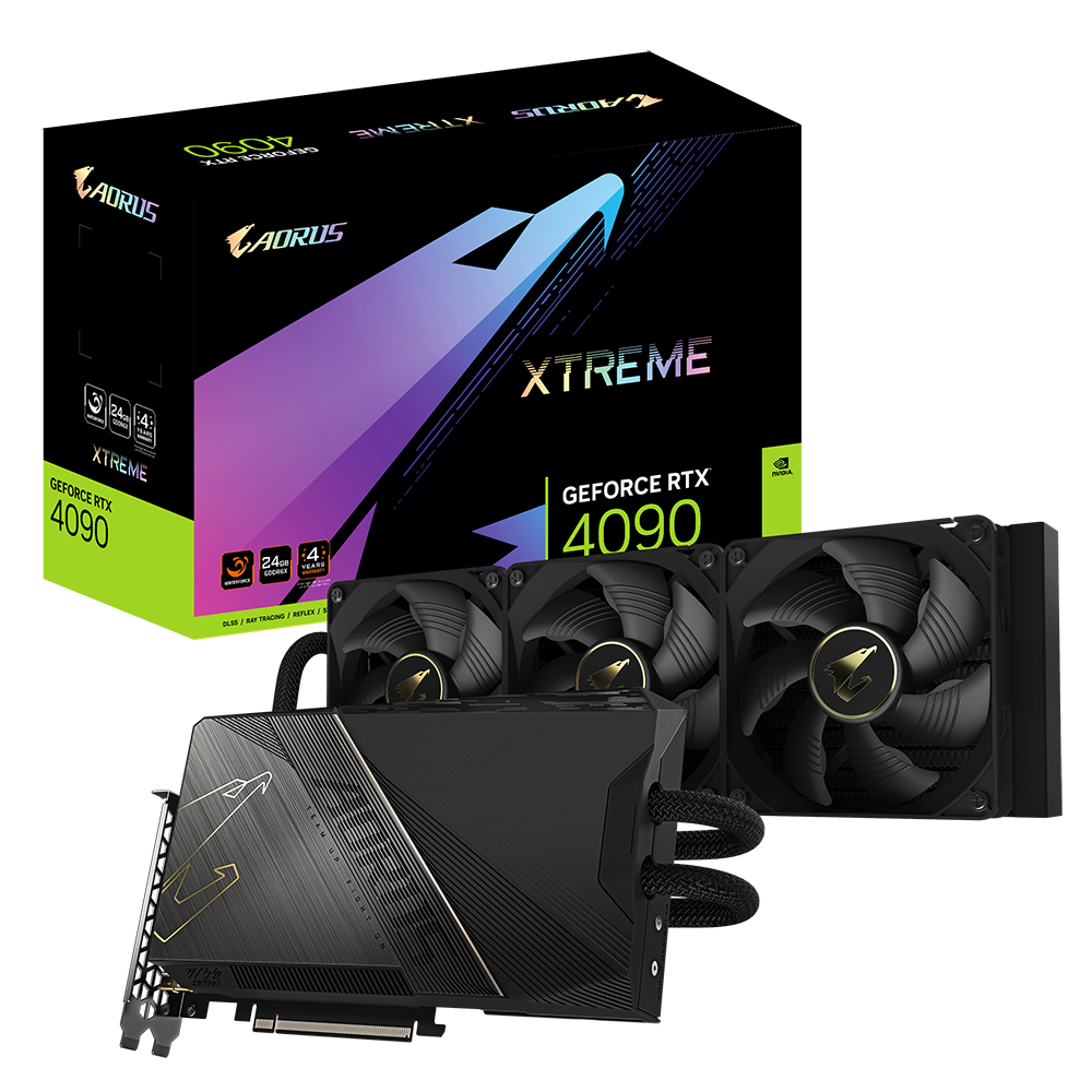 כרטיס מסך קירור נוזלי Aorus RTX 4090 Xtreme Waterforce 24GB 1.1