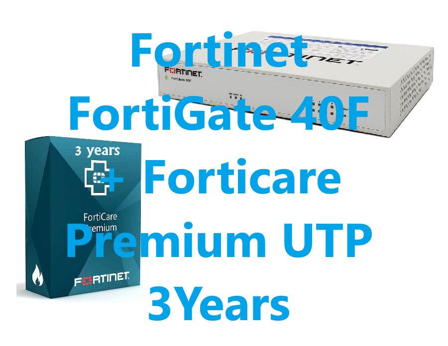 באנדל מכשיר ומנוי FortiGate-40F HW PLUS premium UTP 3 years