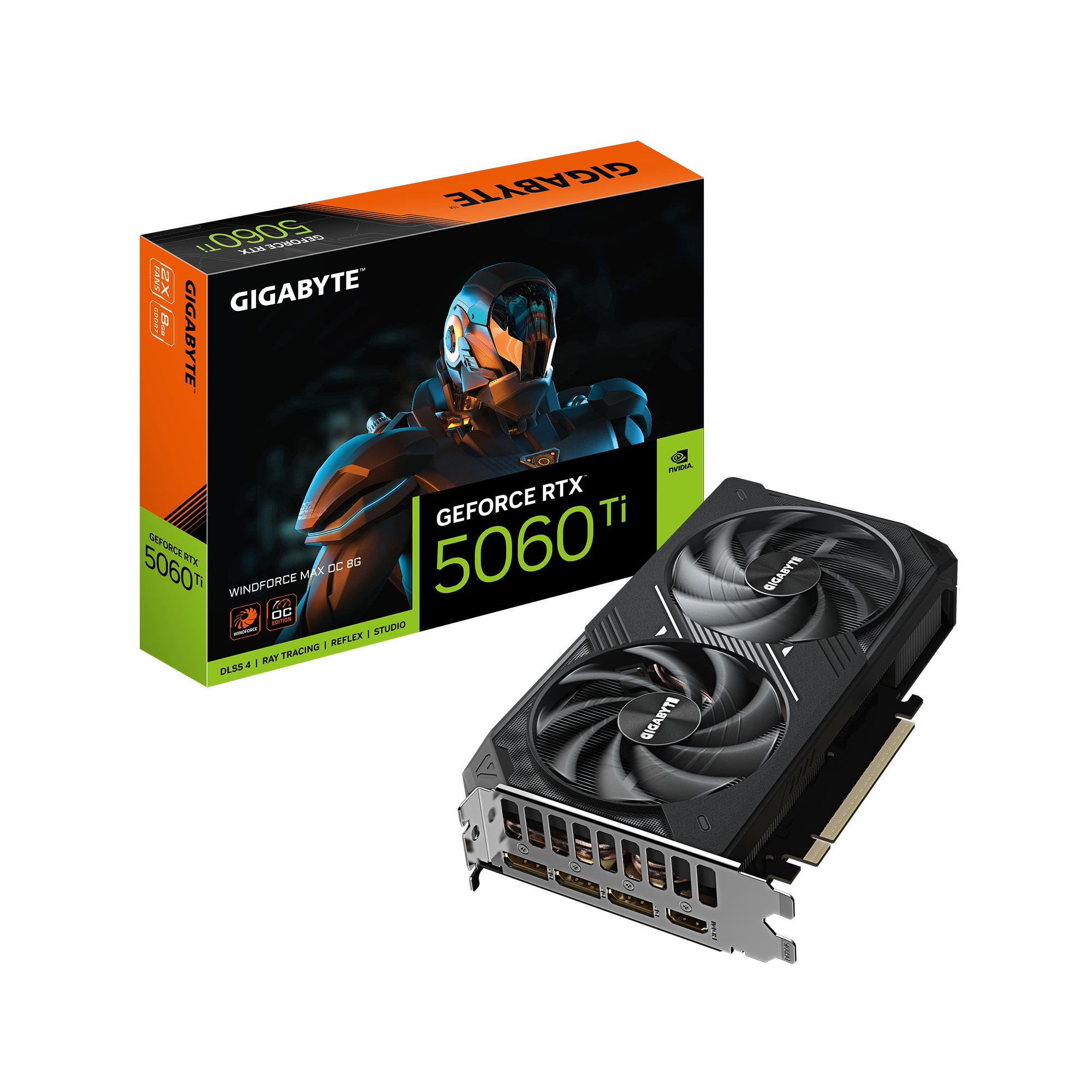 כרטיס מסך Gigabyte RTX 5060 Ti WINDFORCE MAX OC 8GB