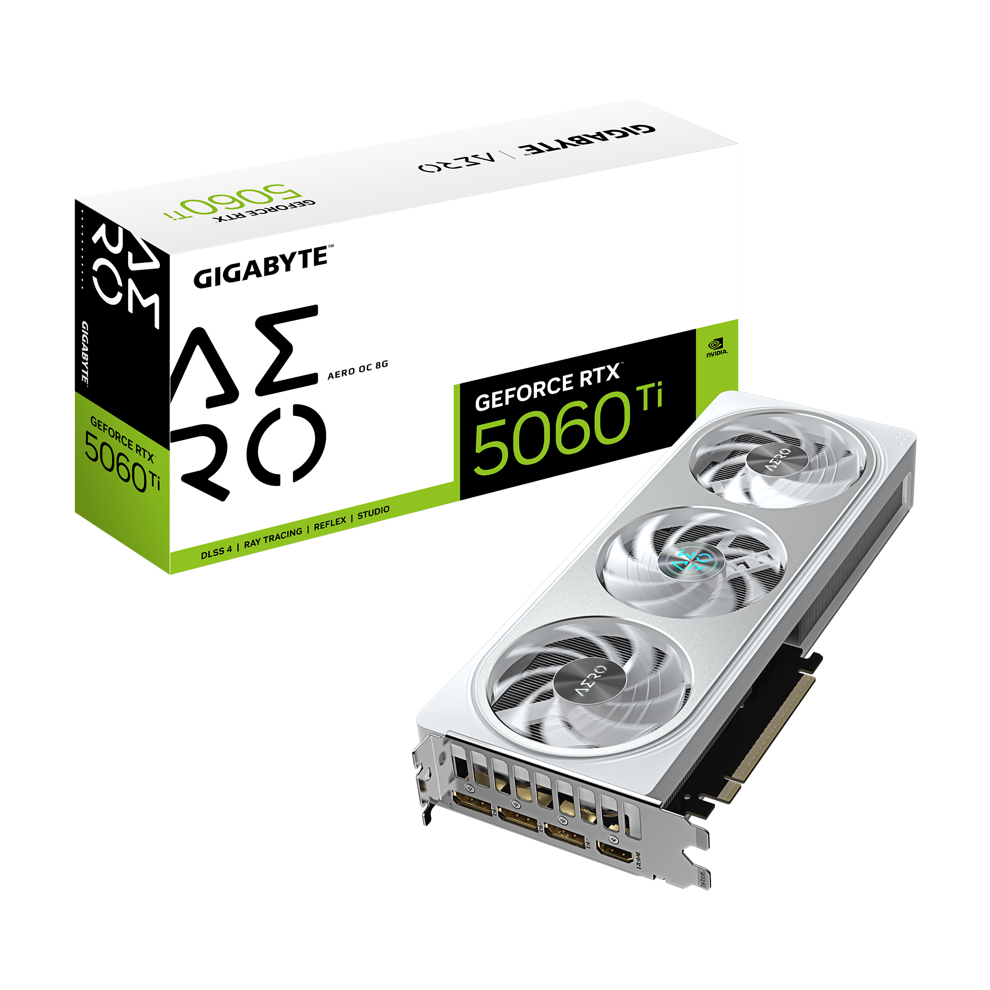 כרטיס מסך Gigabyte GeForce RTX 5060 Ti AERO OC 8GB White