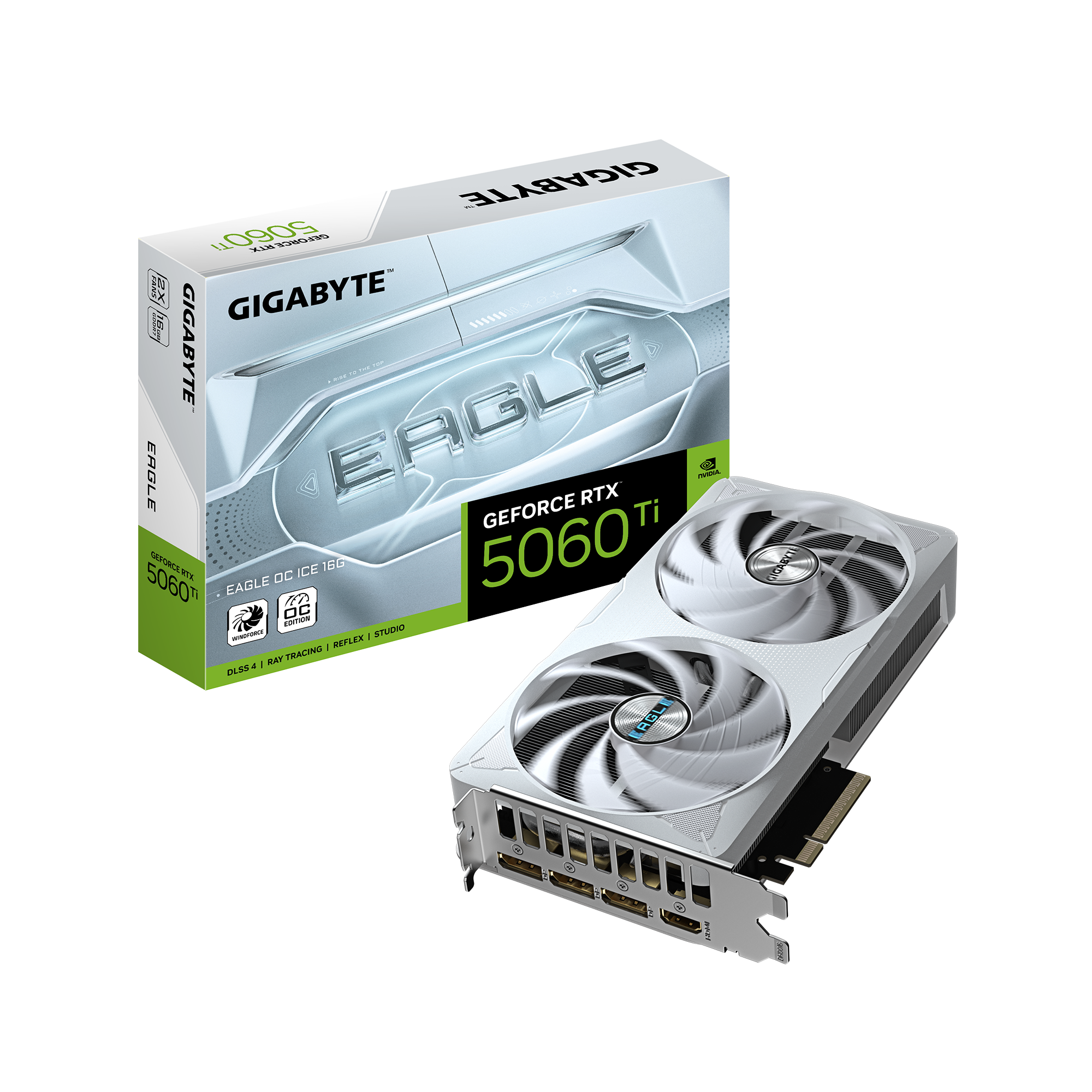 כרטיס מסך Gigabyte RTX 5060 Ti Eagle OC ICE 16GB White
