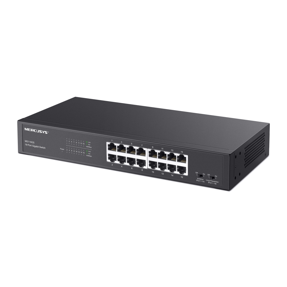 MERCUSYS MS116GS 16 Port Gigabit Desktop Rackmount Switch
