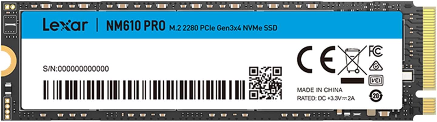 דיסק פנימי LEXAR NM610PRO 500GB NVME GE3 2280 read up to 3000MB/s
