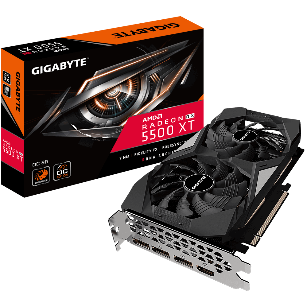 כרטיס מסך Gigabyte Radeon RX5500XT 8GB GDDR6