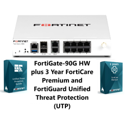 באנדל מכשיר ושירות Fortigate-90G Plus 3Y FortiCare Prem and UTP