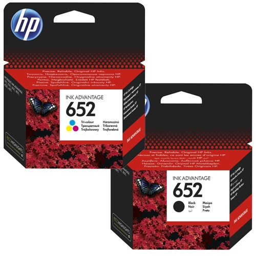 מארז ראשי דיו 652 מקורי שחור וצבעוני HP 