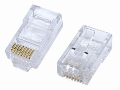 מחבר זכר 50 יח  male Connector RJ-45 Cat 5E