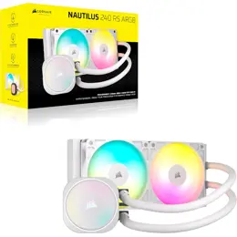 קירור נוזלי לבן Corsair iCUE NAUTILUS 240 RS RGB White 240mm AIO