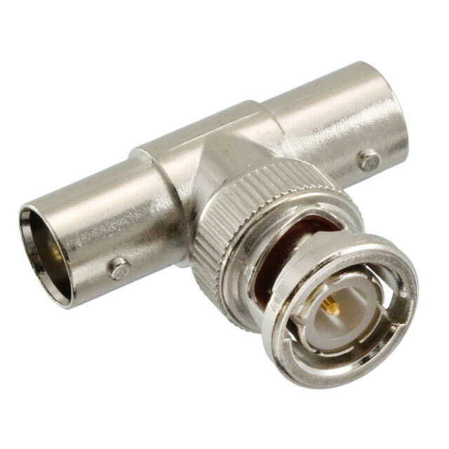 מחבר 2 שקעי BNC לתקע BNC