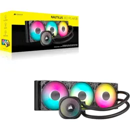 קירור נוזלי Corsair iCUE NAUTILUS 360 RS RGB Black 360mm AIO