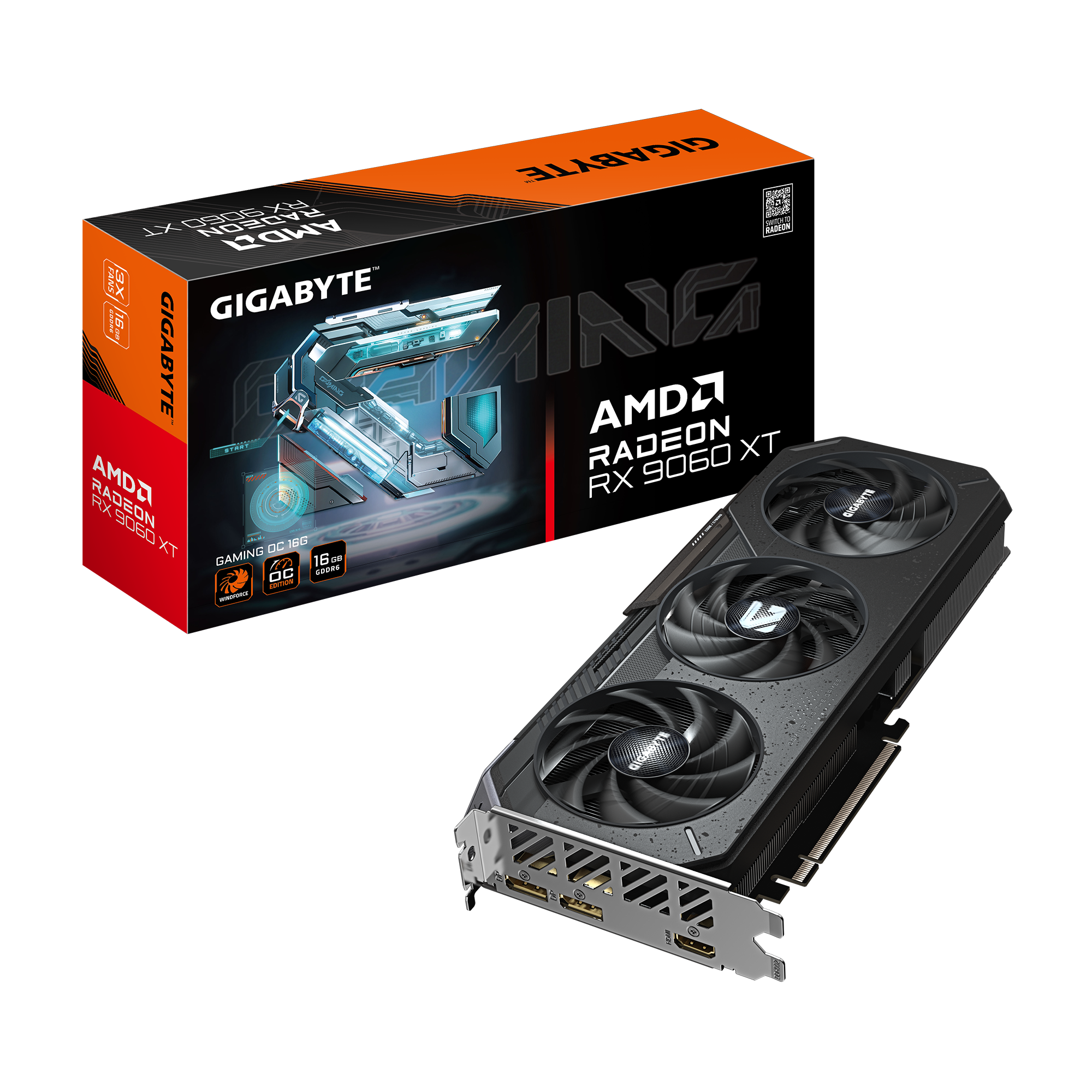 כרטיס מסך Gigabyte Radeon RX 9060 XT GAMING OC 16GB