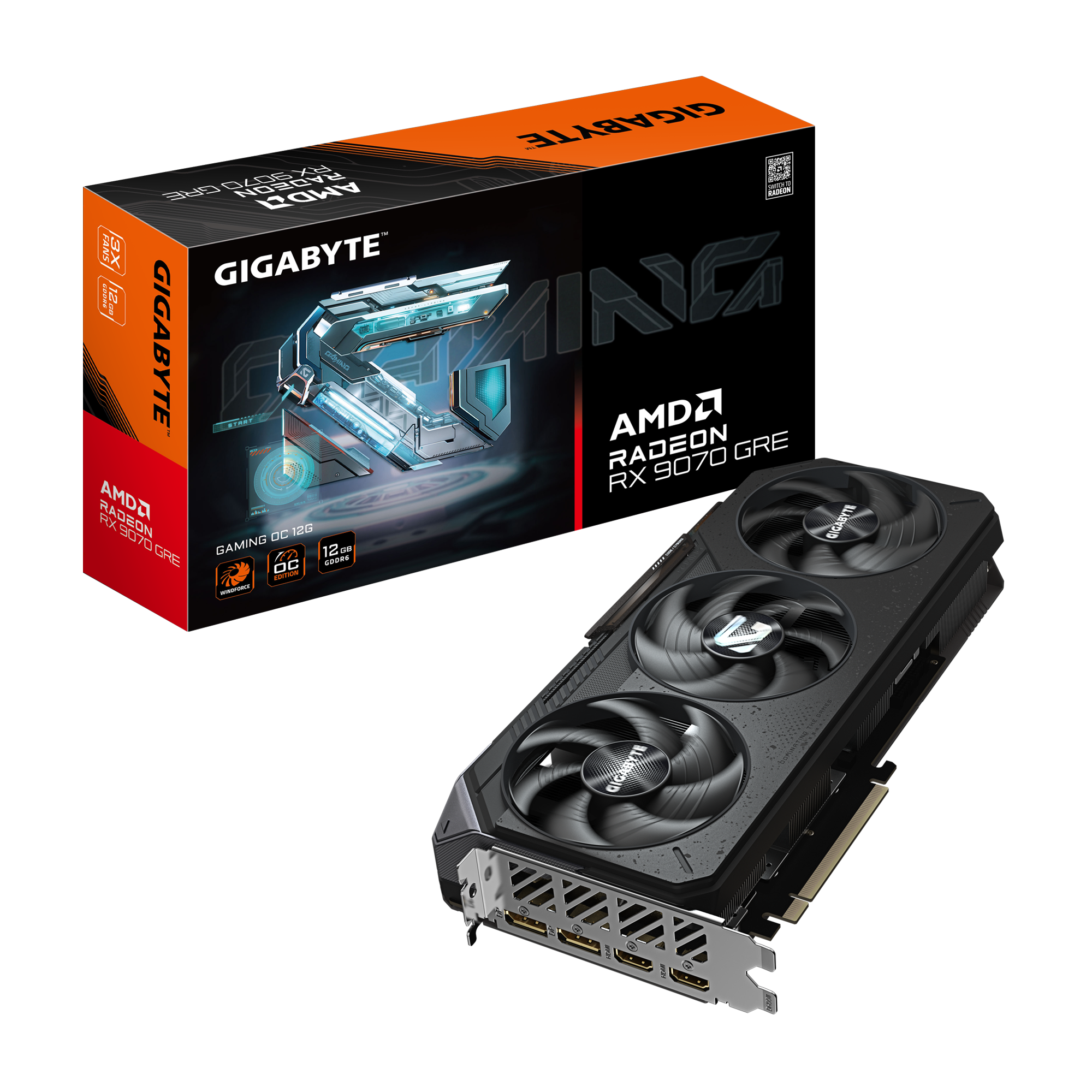 כרטיס מסך Gigabyte RX 9070 GRE GAMING OC 12GB GDDR6
