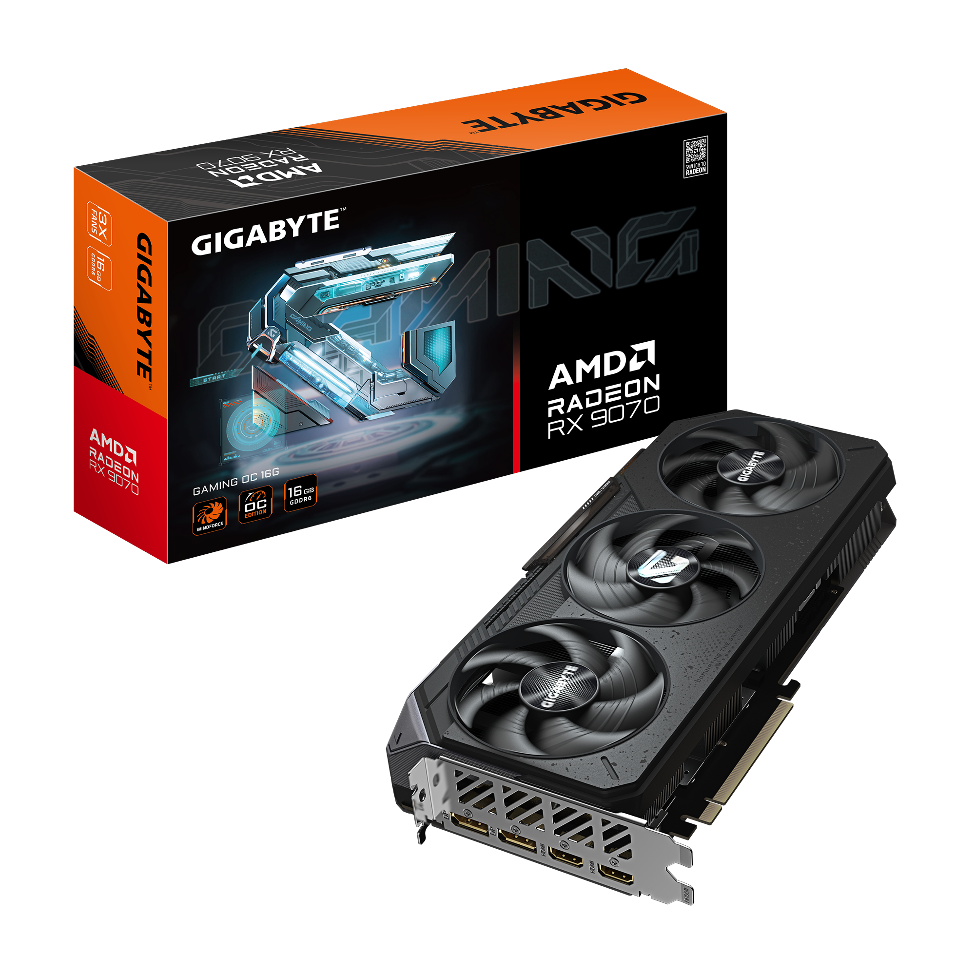 כרטיס מסך Gigabyte RADEON RX9070 GAMING OC 16GB PCIE 5.0