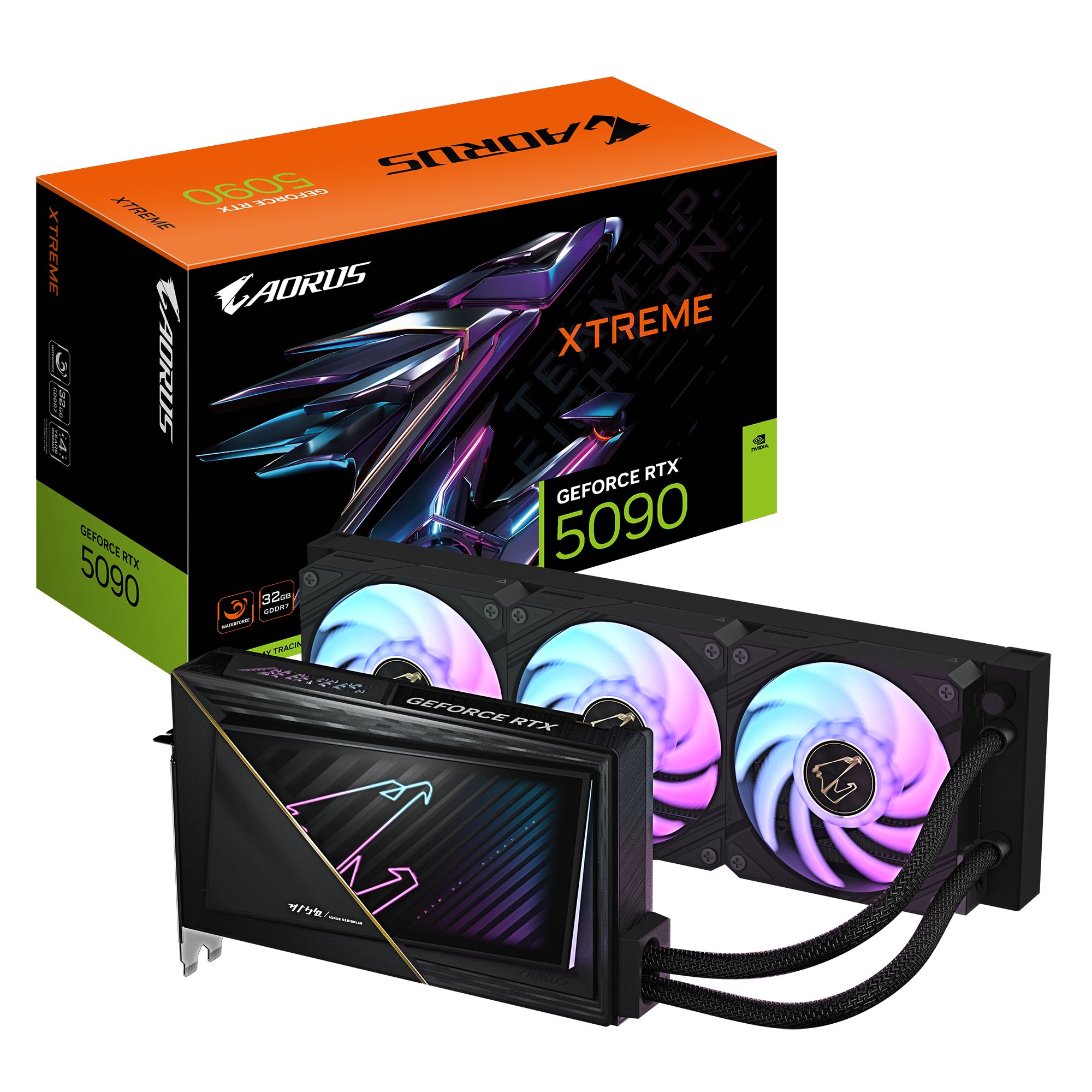 כרטיס מסך AORUS GeForce RTX 5090 XTREME WATERFORCE 32G