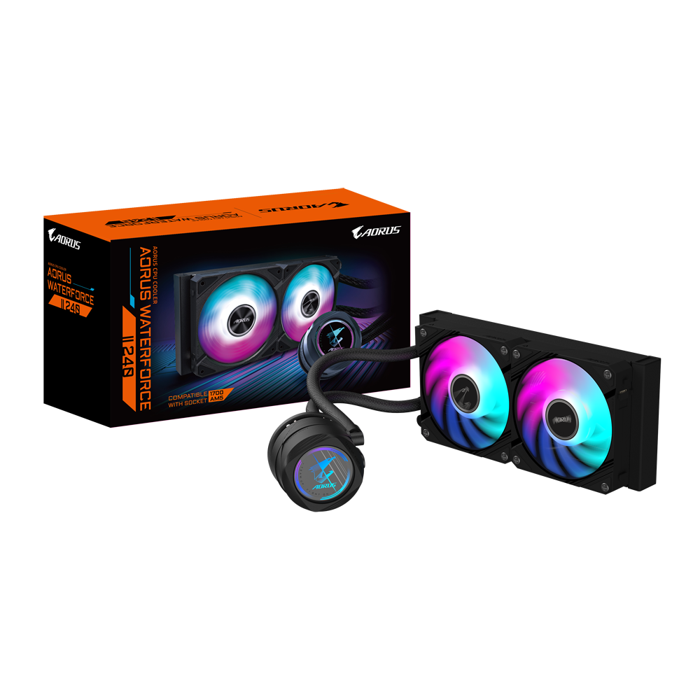 קירור נוזלי כפול Gigabyte AORUS WATERFORCE II 240 AIO 240mm ARGB