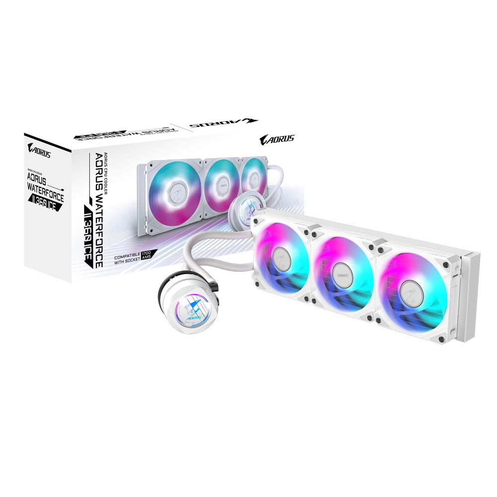קירור לבן Gigabyte AORUS WATERFORCE II 360 ICE AIO ARGB REV2