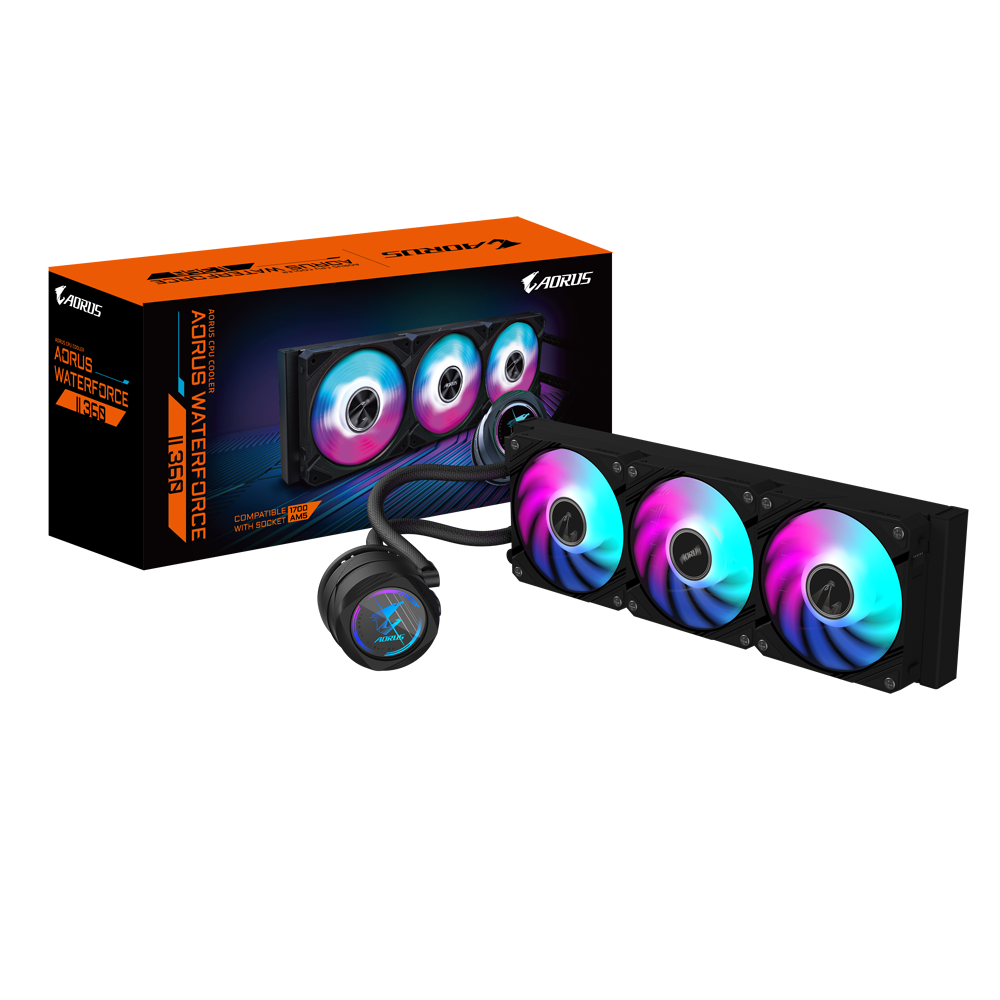קירור נוזלי משולש Gigabyte AORUS WATERFORCE II 360 AIO ARGB REV2