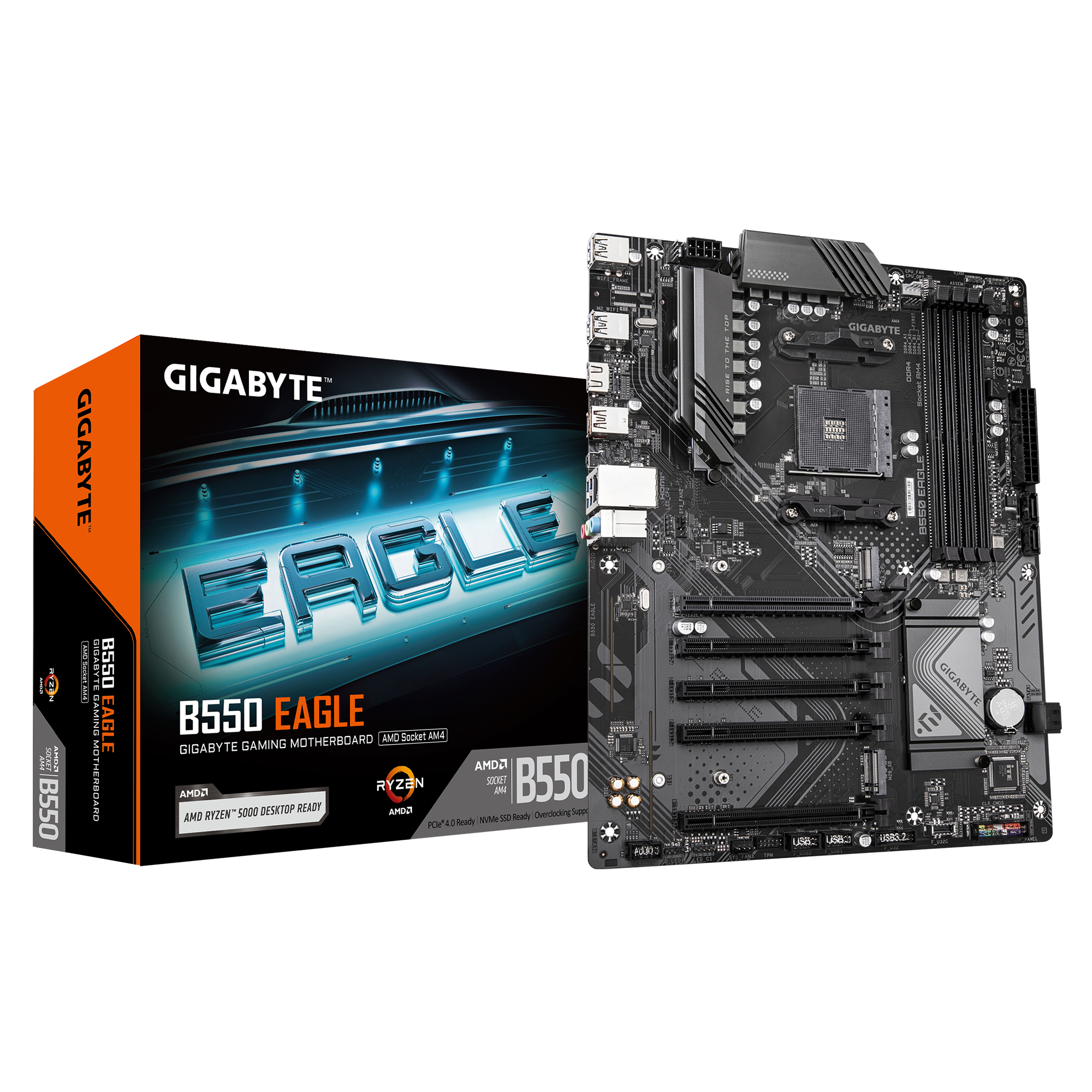 לוח אם למעבדי Gigabyte B550 EAGLE DDR4 ATX For AMD AM4
